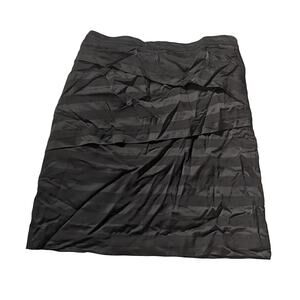 J. McLaughlin Tiered Layered Dress Business Skirt Women's  Size 8 in Black